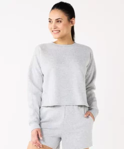 Tek Gear® Women' Sweatshirt Fleece Ultrasoft Easy Crop 14 Tek Gear® Women' Sweatshirt Fleece Ultrasoft Easy Crop -Tek Gear store 5543908 Metro Heather