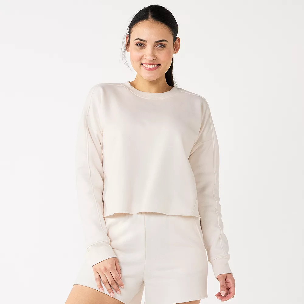 Tek Gear® Women' Sweatshirt Fleece Ultrasoft Easy Crop 7 Tek Gear® Women' Sweatshirt Fleece Ultrasoft Easy Crop - Image 5