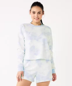 Tek Gear® Women' Sweatshirt Fleece Ultrasoft Easy Crop 15 Tek Gear® Women' Sweatshirt Fleece Ultrasoft Easy Crop -Tek Gear store 5543908 Purple Dye Effect