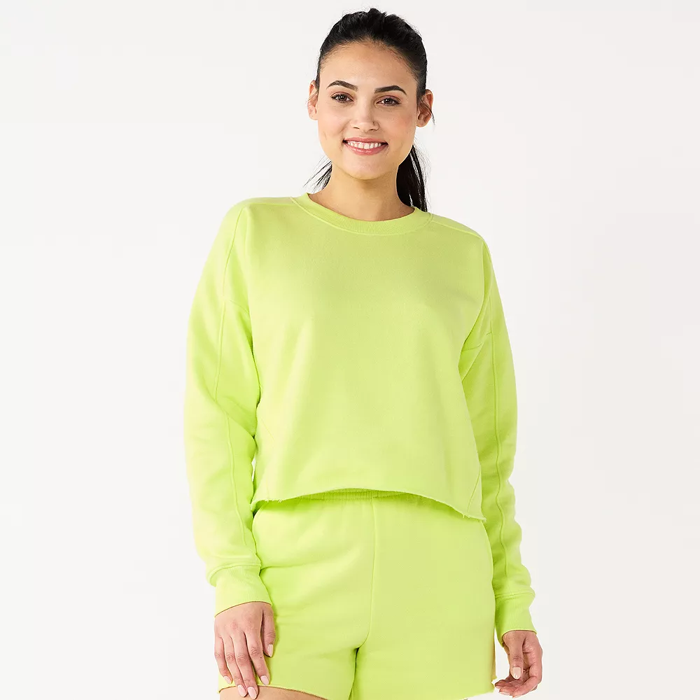 Tek Gear® Women' Sweatshirt Fleece Ultrasoft Easy Crop 3 Tek Gear® Women' Sweatshirt Fleece Ultrasoft Easy Crop