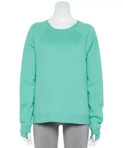 Tek Gear® Women' Sweatshirt Fleece Ultrasoft Easy -Tek Gear store 5543911 Shy Green
