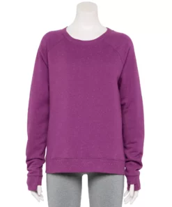 Tek Gear® Women' Sweatshirt Fleece Ultrasoft Easy -Tek Gear store 5543912 Ravishing Orchid