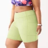 Tek Gear® Bike Short 7-In. Plus Size Brushed High-Waisted 2 Tek Gear® Bike Short 7-In. Plus Size Brushed High-Waisted -Tek Gear store 5553994 Brisk Mint