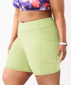 Tek Gear® Bike Short 7-In. Plus Size Brushed High-Waisted