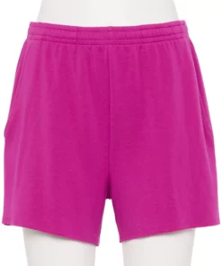 Tek Gear® Women' Short Raw-Hem Terry French -Tek Gear store 5562072 Fantasy Berry