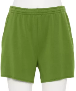 Tek Gear® Women' Short Raw-Hem Terry French -Tek Gear store 5562072 Pesto Olve