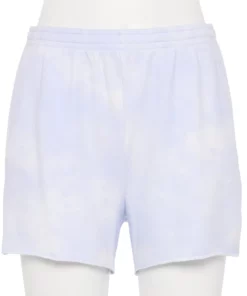 Tek Gear® Women' Short Raw-Hem Terry French -Tek Gear store 5562072 Purple Dye Effect