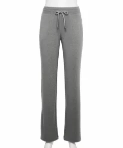 Tek Gear® Women' Pant French Terry Straight-Leg -Tek Gear store 5562619 Charcoal