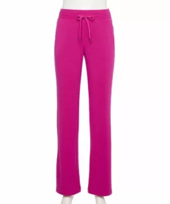 Tek Gear® Women' Pant French Terry Straight-Leg -Tek Gear store 5562619 Fantasy Berry