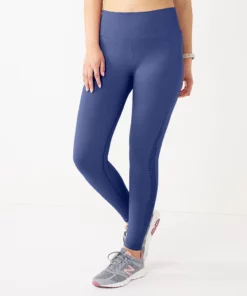 Tek Gear® Women' Legging 7/8 Seamles Mesh -Tek Gear store 5565639 Finley Blue