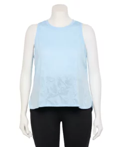 Plus Size Tek Gear® Crop Tank -Tek Gear store 5566918 Blue Burnout