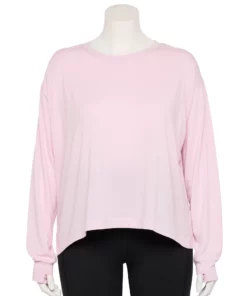 Tek Gear® Tee Plus Size Crewneck Crop