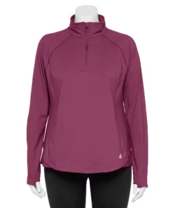 Tek Gear® Jacket Plus Size Performance Quarter-Zip -Tek Gear store 5567949 Night Sangria
