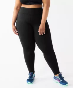 Tek Gear® Legging Plus Size Pocket Ultrastrech Side High-Waisted -Tek Gear store 5567969 Black