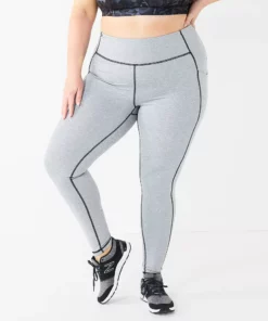 Tek Gear® Legging Plus Size Pocket Ultrastrech Side High-Waisted -Tek Gear store 5567969 Gray