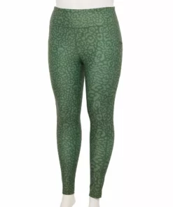 Tek Gear® Legging Plus Size Pocket Ultrastrech Side High-Waisted -Tek Gear store 5567969 Green Leopard