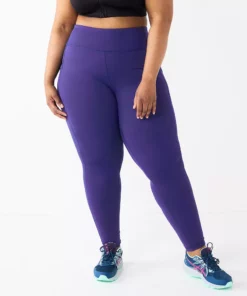 Tek Gear® Legging Plus Size Pocket Ultrastrech Side High-Waisted -Tek Gear store 5567969 Maxwell Purple