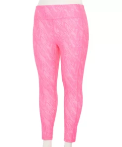 Tek Gear® Legging Core 7/8 Plus Size High-Waisted Side Pocket -Tek Gear store 5568006 Blush Warped