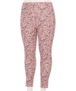 Tek Gear® Legging Core 7/8 Plus Size High-Waisted Side Pocket -Tek Gear store 5568006 Coral Ditsy Floral