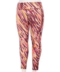 Tek Gear® Legging Core 7/8 Plus Size High-Waisted Side Pocket -Tek Gear store 5568006 Wine Warped