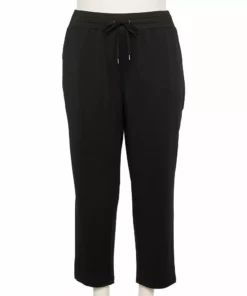 Tek Gear® Pant Plus Size Terry Ankle French Weekend -Tek Gear store 5568027 Black