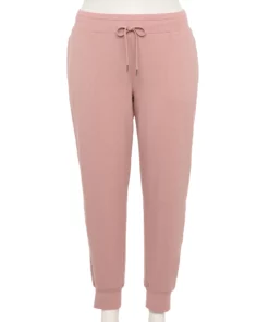 Tek Gear® Jogger Plus Size French Terry -Tek Gear store 5568083 Martini Rose