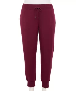 Tek Gear® Jogger Plus Size French Terry -Tek Gear store 5568083 Night Sangria