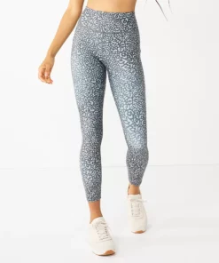 Tek Gear® Women' Pocket Legging 7/8 Side Ultrastretch High-Waisted -Tek Gear store 5576168 Gray Leopard