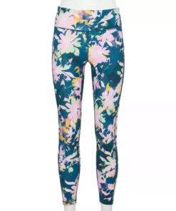 Tek Gear® Women' Pocket Legging 7/8 Side Ultrastretch High-Waisted -Tek Gear store 5576168 Teal Daisy