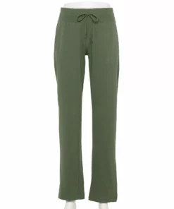 Tek Gear® Pant Petite Essential Straight-Leg -Tek Gear store 5576689 Esta Olive