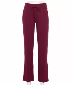 Tek Gear® Pant Petite Essential Straight-Leg -Tek Gear store 5576689 Night Sangria