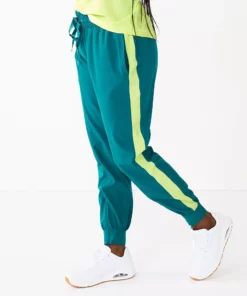 Tek Gear® Women' Track Pant Woven Zipper-Hem -Tek Gear store 5637014 Night Life Teal