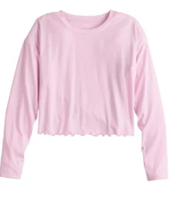 Tek Gear® Women' Top Lettuce-Edge Cross-Back -Tek Gear store 5653063 ALT2