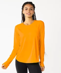 Tek Gear® Women' Tee Performance Long Sleeve -Tek Gear store 5653105 Gypsy Gold