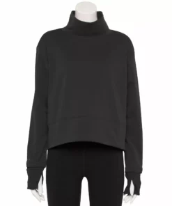 Tek Gear® Women' Mockneck Top Run Long Sleeve -Tek Gear store 5653465 Black
