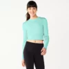Tek Gear® Women' Tee Crop Ruffle Cutout