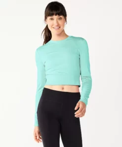 Tek Gear® Women' Tee Crop Ruffle Cutout