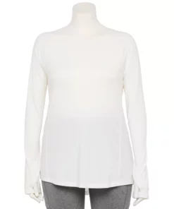 Tek Gear® Tee Plus Size Soft Touch Long-Sleeve -Tek Gear store 5653782 White