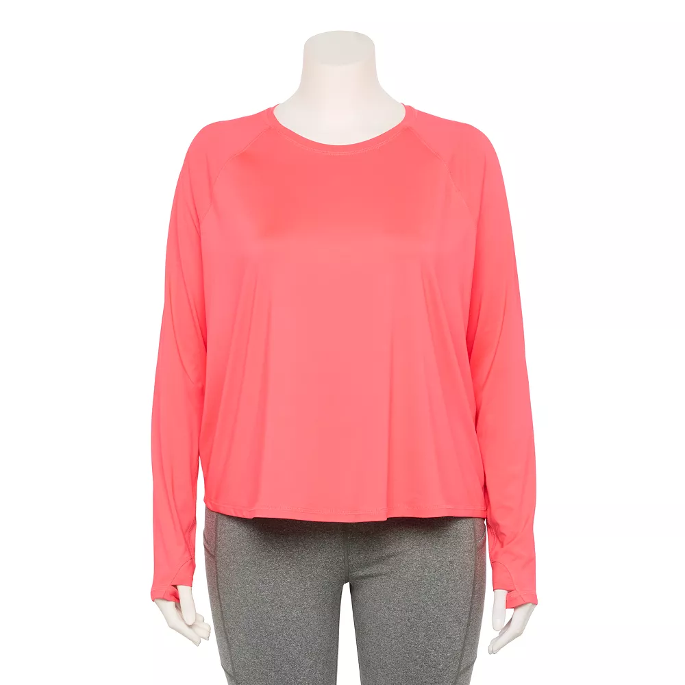 Tek Gear® Tee Plus Size Performance Long Sleeve 9 Tek Gear® Tee Plus Size Performance Long Sleeve - Image 7