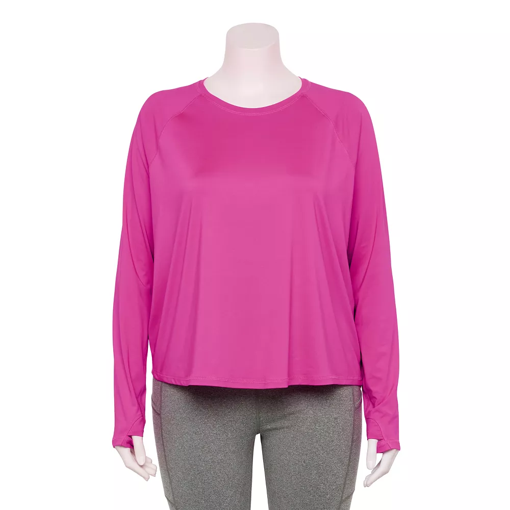 Tek Gear® Tee Plus Size Performance Long Sleeve 6 Tek Gear® Tee Plus Size Performance Long Sleeve - Image 4