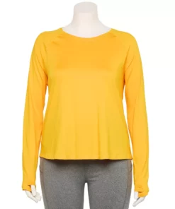 Tek Gear® Tee Plus Size Performance Long Sleeve 19 Tek Gear® Tee Plus Size Performance Long Sleeve -Tek Gear store 5656046 Gypsy Gold