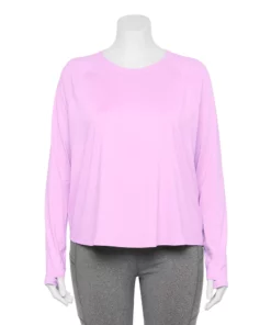 Tek Gear® Tee Plus Size Performance Long Sleeve 17 Tek Gear® Tee Plus Size Performance Long Sleeve -Tek Gear store 5656046 Little Lavender