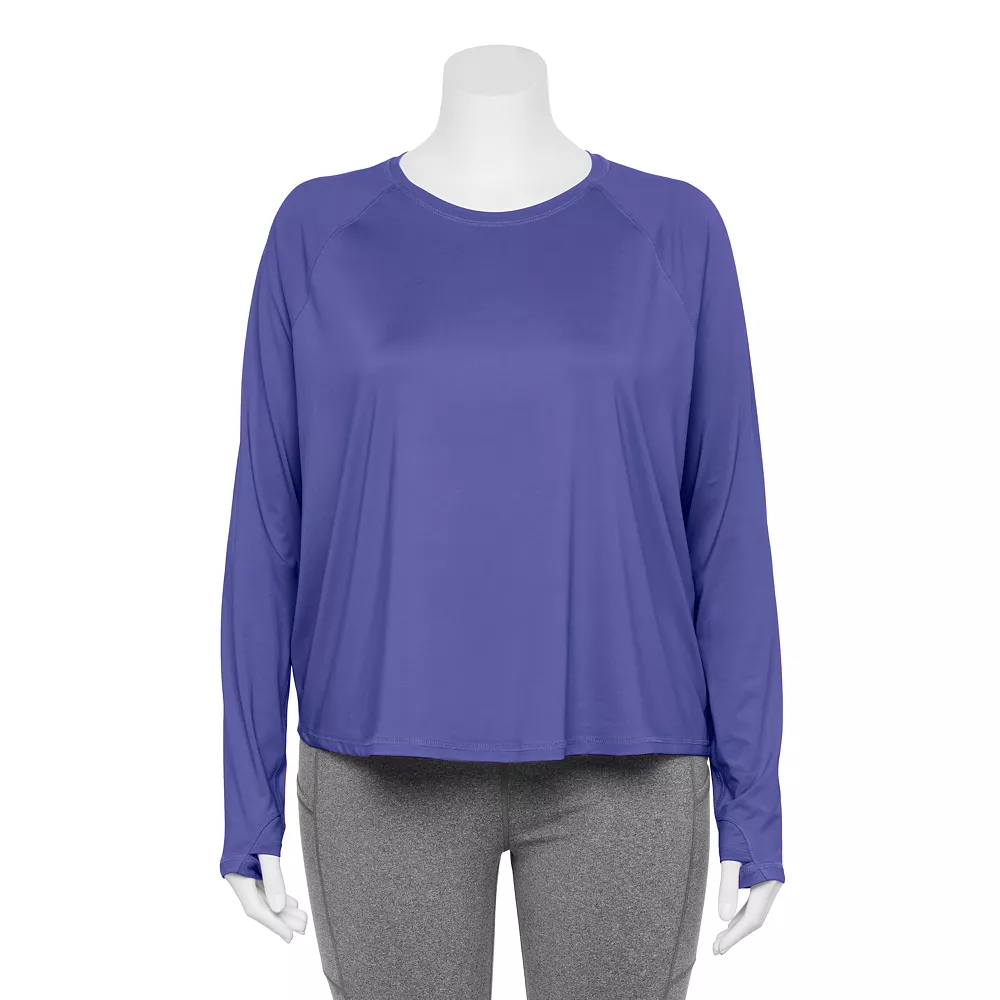 Tek Gear® Tee Plus Size Performance Long Sleeve 4 Tek Gear® Tee Plus Size Performance Long Sleeve - Image 2