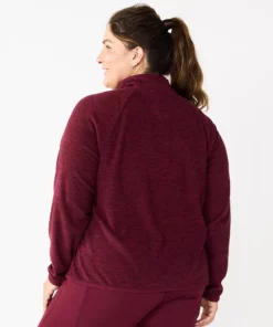 Tek Gear® Top Microfleece Plus Size Quarter-Zip -Tek Gear store 5656194 ALT