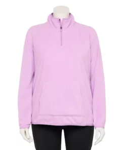 Tek Gear® Top Microfleece Plus Size Quarter-Zip -Tek Gear store 5656194 Little Lavender