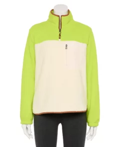 Tek Gear® Women' Pullover Sherpa Quarter-Zip -Tek Gear store 5657643 Lemon Frost