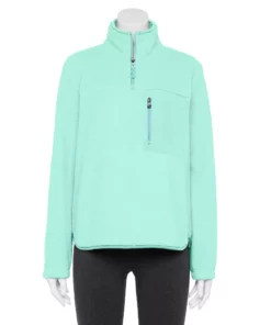 Tek Gear® Women' Pullover Sherpa Quarter-Zip -Tek Gear store 5657643 Shy Green