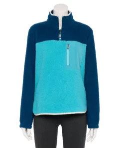 Tek Gear® Women' Pullover Sherpa Quarter-Zip -Tek Gear store 5657643 Tremendous Teal