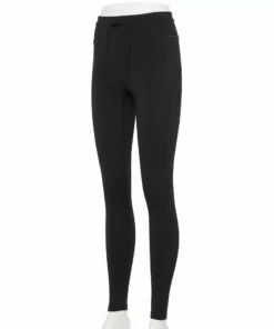 Tek Gear® Women' Legging Ultrastretch Tie-Waist -Tek Gear store 5660738 Black