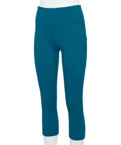 Tek Gear® Women' Legging Pocket Ultrastretch High-Waisted Capri -Tek Gear store 5660787 Blue Crayon